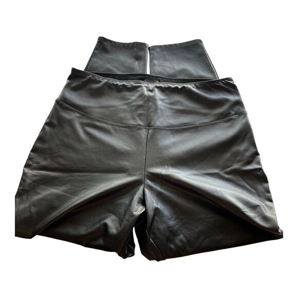 Bold Elements CUT TO CURVE Faux Leather Leggings Black Ankle Pants Women's XL - Picture 2 of 6